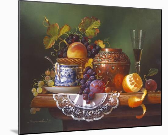 Still Life with Fruit I-Raymond Campbell-Mounted Giclee Print