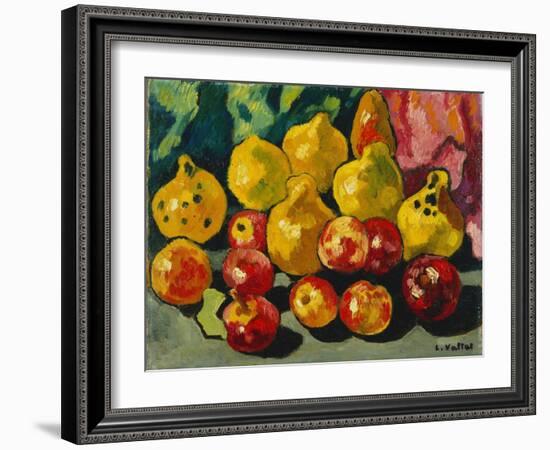 Still Life with Fruit; Nature Morte Aux Fruits, (Oil on Canvas)-Louis Valtat-Framed Giclee Print