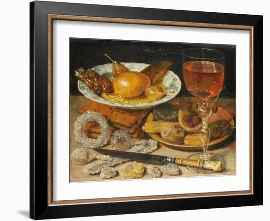 Still life with fruit, pastry and sweetmeat-Georg Flegel-Framed Giclee Print