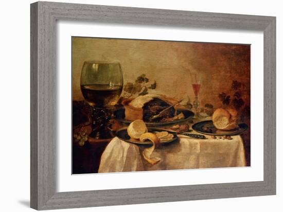 Still Life with Fruit Pie, 1635-Willem Claesz. Heda-Framed Giclee Print