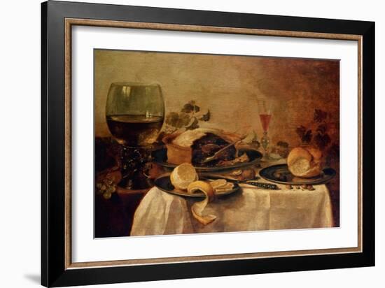 Still Life with Fruit Pie, 1635-Willem Claesz. Heda-Framed Giclee Print