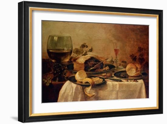 Still Life with Fruit Pie, 1635-Willem Claesz. Heda-Framed Giclee Print