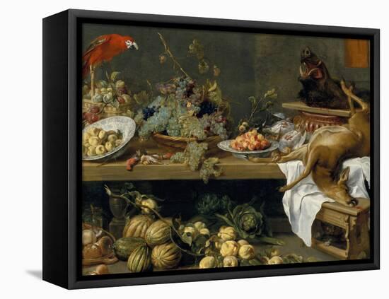 Still Life with Fruit, Vegetables and Dead Game, 1635 (Oil on Canvas)-Frans Snyders-Framed Premier Image Canvas