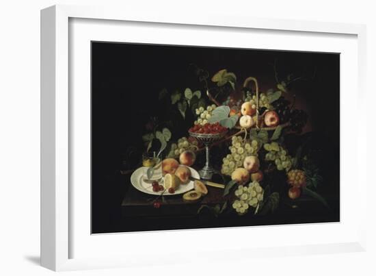 Still Life with Fruit-Severin Roesen-Framed Giclee Print