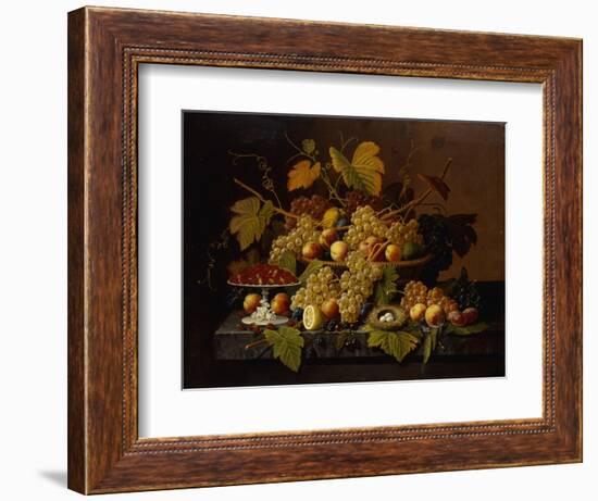 Still Life with Fruit-Severin Roesen-Framed Giclee Print