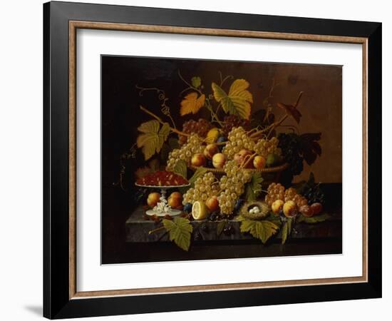 Still Life with Fruit-Severin Roesen-Framed Giclee Print