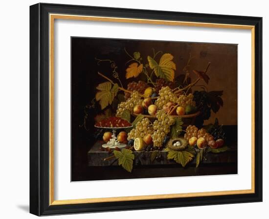 Still Life with Fruit-Severin Roesen-Framed Giclee Print