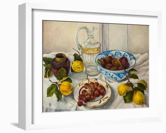 Still Life with Fruit,-Cristiana Angelini-Framed Giclee Print