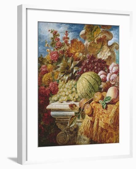 Still Life with Fruit-George Lance-Framed Giclee Print