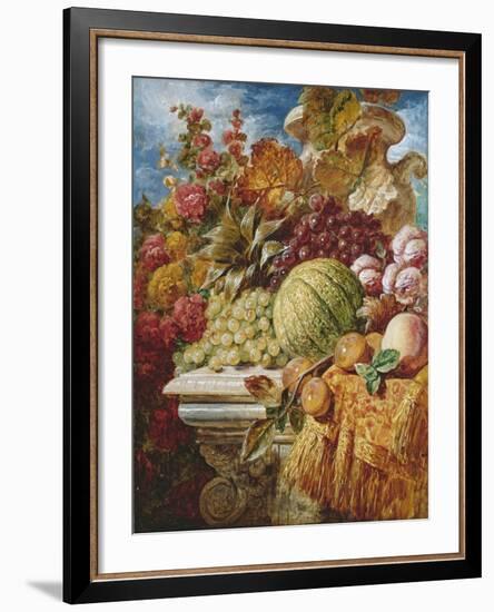 Still Life with Fruit-George Lance-Framed Giclee Print