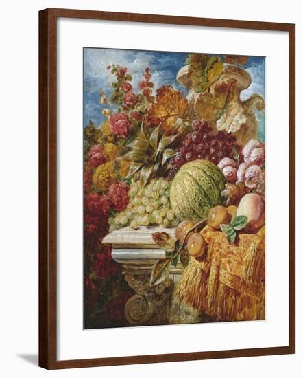 Still Life with Fruit-George Lance-Framed Giclee Print