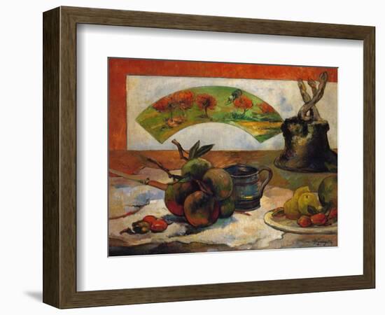 Still-Life with Fruits and Fan, circa 1888-Paul Gauguin-Framed Giclee Print