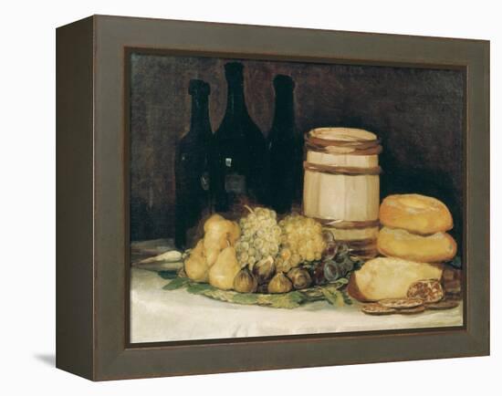 Still-Life with Fruits, Bottles and Loaves of Bread-Suzanne Valadon-Framed Premier Image Canvas