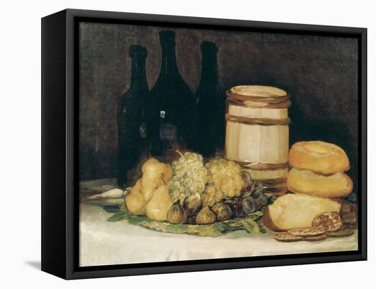 Still-Life with Fruits, Bottles and Loaves of Bread-Suzanne Valadon-Framed Premier Image Canvas