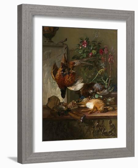 Still Life with Game and a Greek Stele: Allegory of Autumn-Georgius Jacobus Johannes van Os-Framed Art Print