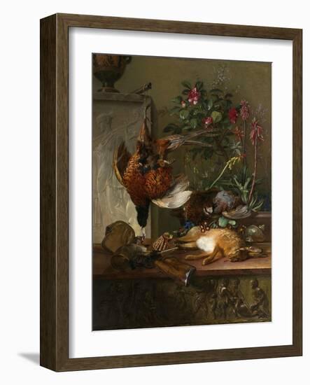 Still Life with Game and a Greek Stele: Allegory of Autumn-Georgius Jacobus Johannes van Os-Framed Art Print