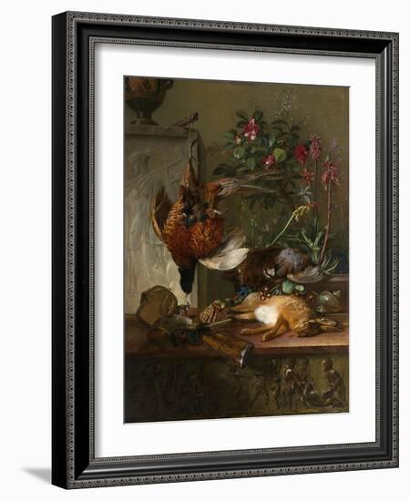 Still Life with Game and a Greek Stele: Allegory of Autumn-Georgius Jacobus Johannes van Os-Framed Art Print