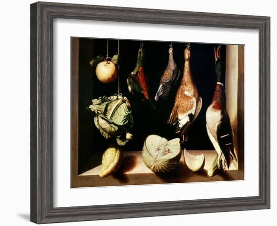 Still-Life with Game Fowl, 1600-1603-Juan Sanchez Cotan-Framed Giclee Print