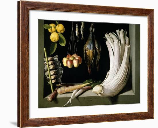 Still Life with Game, Vegetables and Fruit, 1602-Juan Sanchez Cotan-Framed Giclee Print