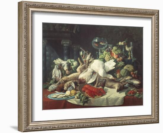 Still Life with Game-Lucas Schaefels-Framed Giclee Print