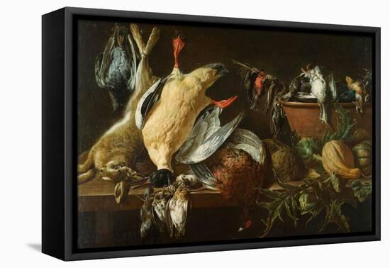 Still Life With Games And Vegetables-Adriaen van Utrecht-Framed Premier Image Canvas