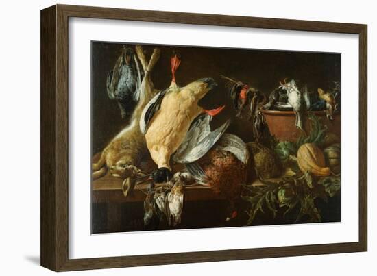 Still Life With Games And Vegetables-Adriaen van Utrecht-Framed Giclee Print