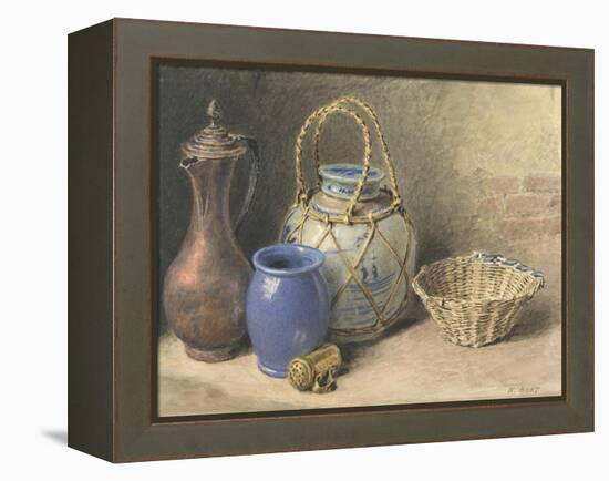 Still Life with Ginger Jar, C.1825-William Henry Hunt-Framed Premier Image Canvas