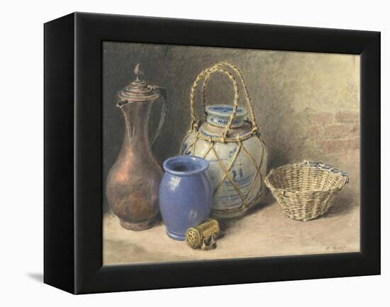 Still Life with Ginger Jar, C.1825-William Henry Hunt-Framed Premier Image Canvas