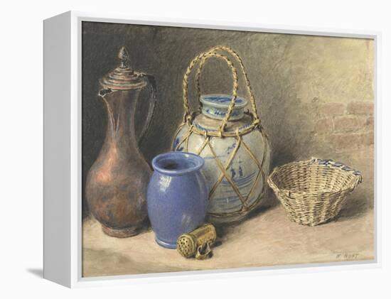 Still Life with Ginger Jar, C.1825-William Henry Hunt-Framed Premier Image Canvas