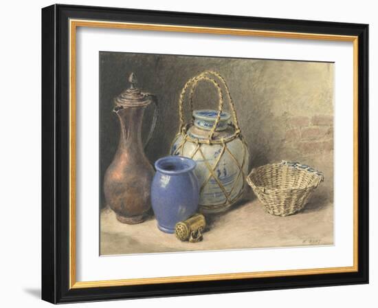 Still Life with Ginger Jar, C.1825-William Henry Hunt-Framed Giclee Print