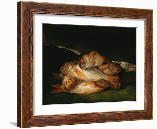 Still Life With Golden Bream-Francisco de Goya-Framed Giclee Print