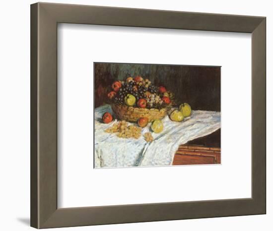 Still Life with Grapes and Fruit-Claude Monet-Framed Art Print