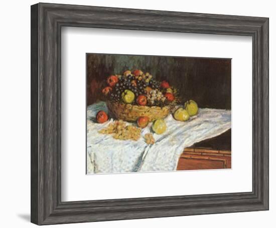 Still Life with Grapes and Fruit-Claude Monet-Framed Art Print