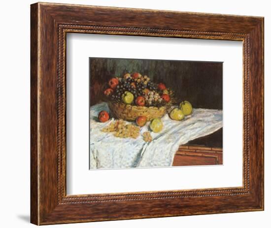 Still Life with Grapes and Fruit-Claude Monet-Framed Art Print