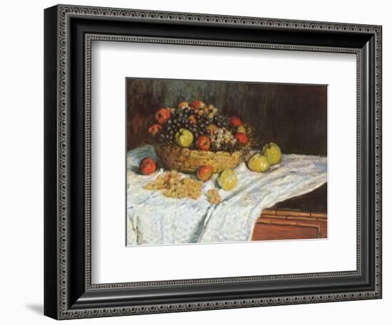 Still Life with Grapes and Fruit-Claude Monet-Framed Art Print