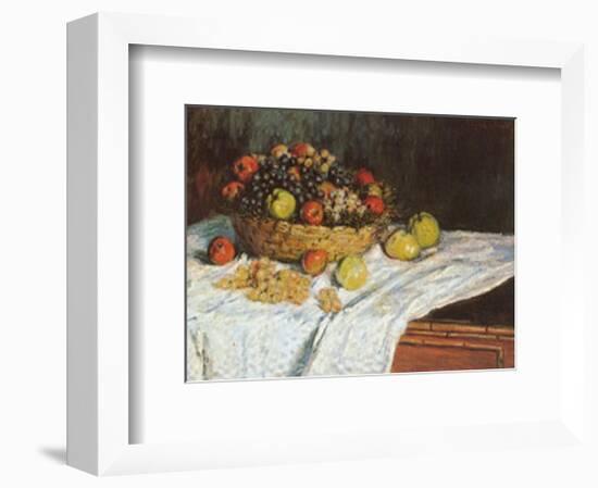 Still Life with Grapes and Fruit-Claude Monet-Framed Art Print