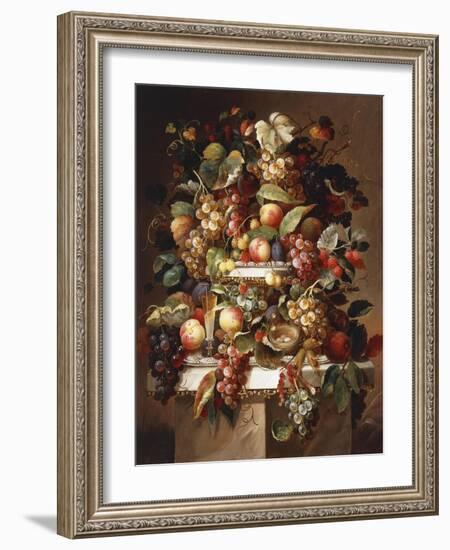 Still Life with Grapes and Peaches-Carl Baum-Framed Giclee Print