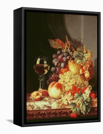 Still Life with Grapes and Wine-Edward Ladell-Framed Premier Image Canvas