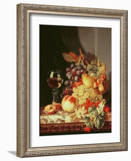 Still Life with Grapes and Wine-Edward Ladell-Framed Giclee Print