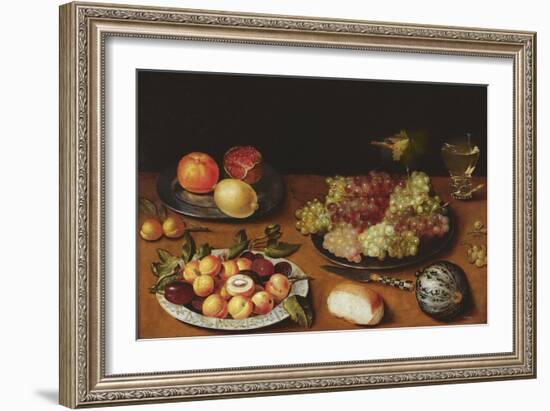 Still Life with Grapes, Pomegranates and Apricots-Osias The Elder Beert-Framed Giclee Print