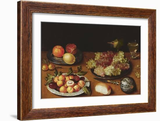 Still Life with Grapes, Pomegranates and Apricots-Osias The Elder Beert-Framed Giclee Print