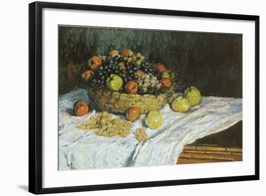 Still Life with Grapes-Claude Monet-Framed Art Print