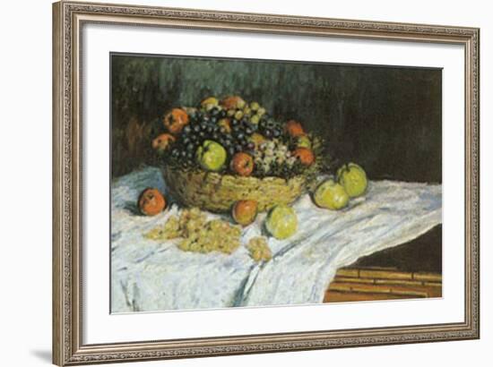 Still Life with Grapes-Claude Monet-Framed Art Print