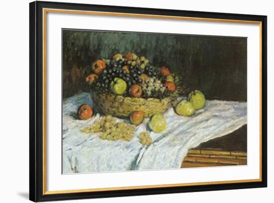 Still Life with Grapes-Claude Monet-Framed Art Print