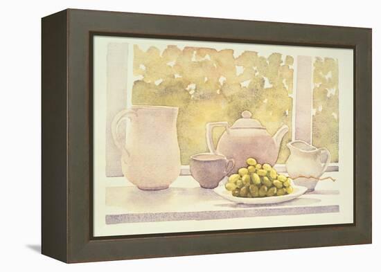 Still Life with Grapes-Lillian Delevoryas-Framed Premier Image Canvas