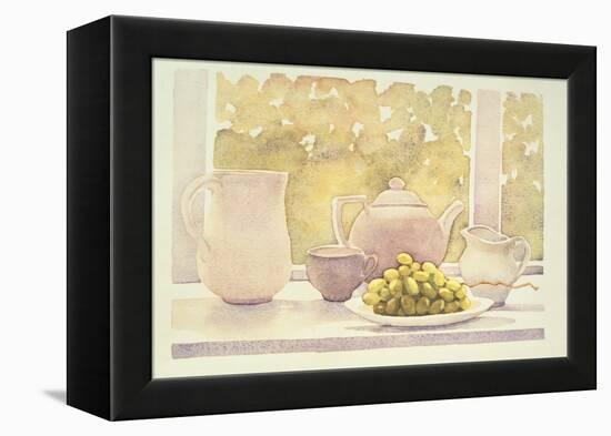 Still Life with Grapes-Lillian Delevoryas-Framed Premier Image Canvas