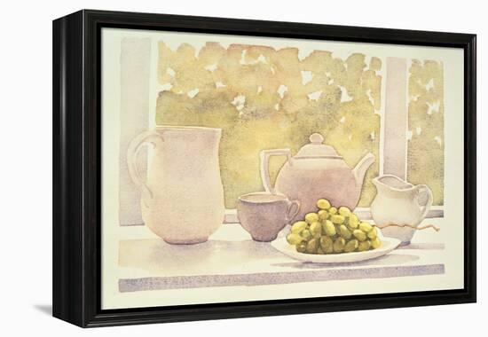 Still Life with Grapes-Lillian Delevoryas-Framed Premier Image Canvas