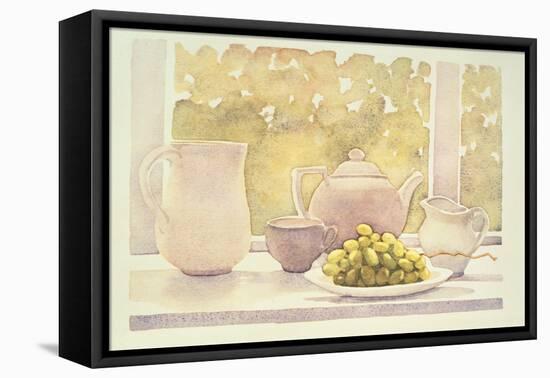 Still Life with Grapes-Lillian Delevoryas-Framed Premier Image Canvas