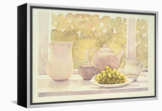 Still Life with Grapes-Lillian Delevoryas-Framed Premier Image Canvas