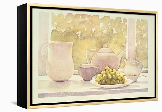 Still Life with Grapes-Lillian Delevoryas-Framed Premier Image Canvas